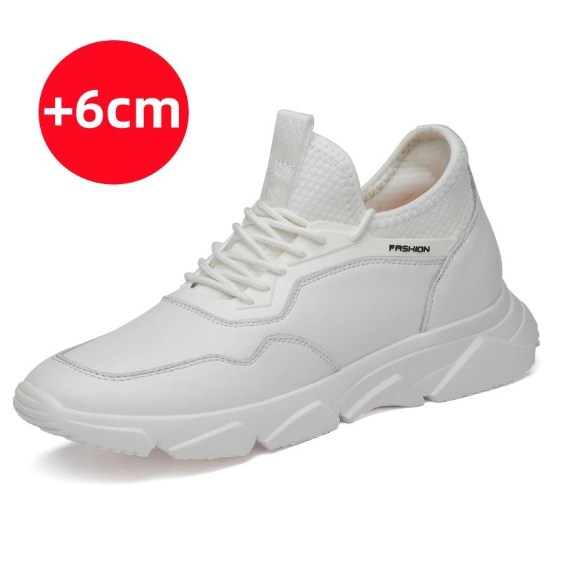 

FashionDesigner Brand Модные мужские кроссовки для походов на открытом воздухе с толстой подошвой, повседневная обувь для увеличения роста, со шнуровкой, обувь для вождения 44 белый