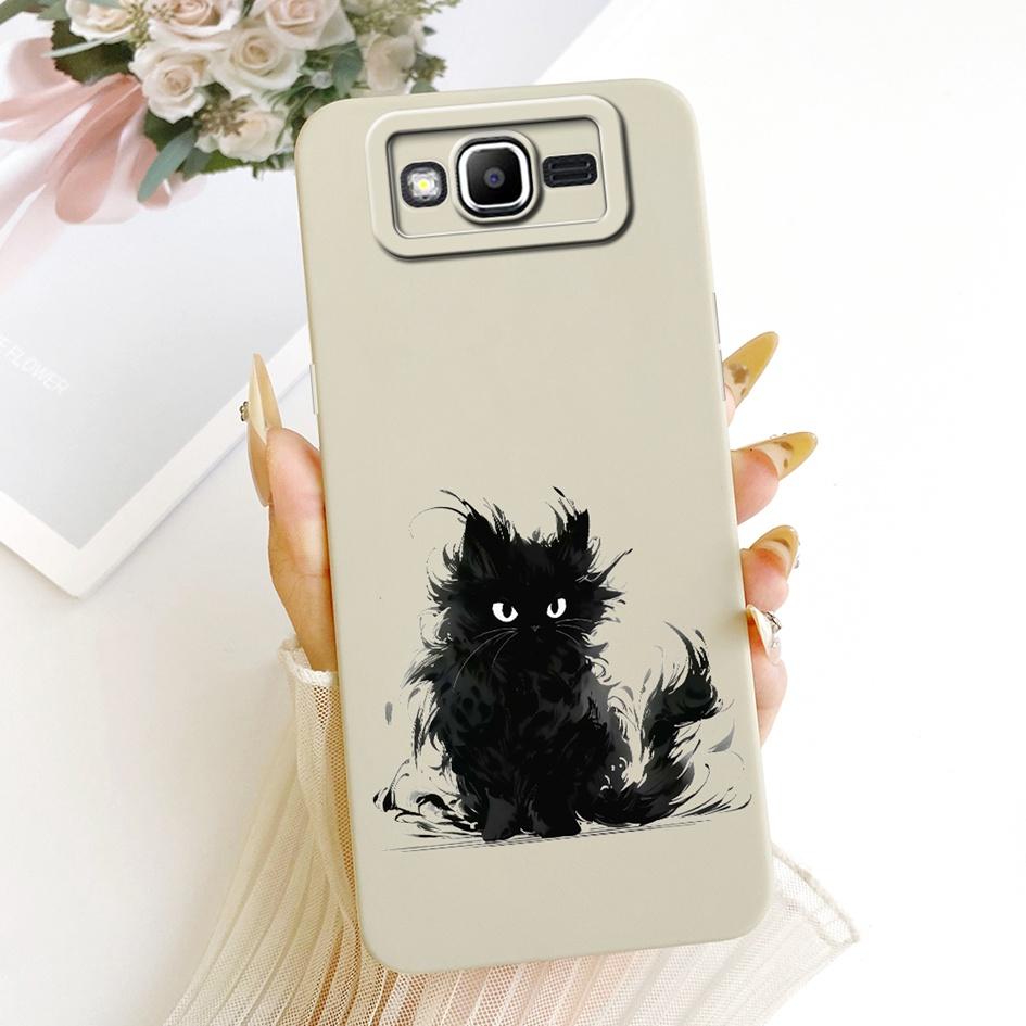 For Samsung Galaxy J2 Prime Case Cute Cartoon Cat Shockproof Silicone Soft Cover For Samsung J5 Prime On5 2016 G570 G570F Fundas