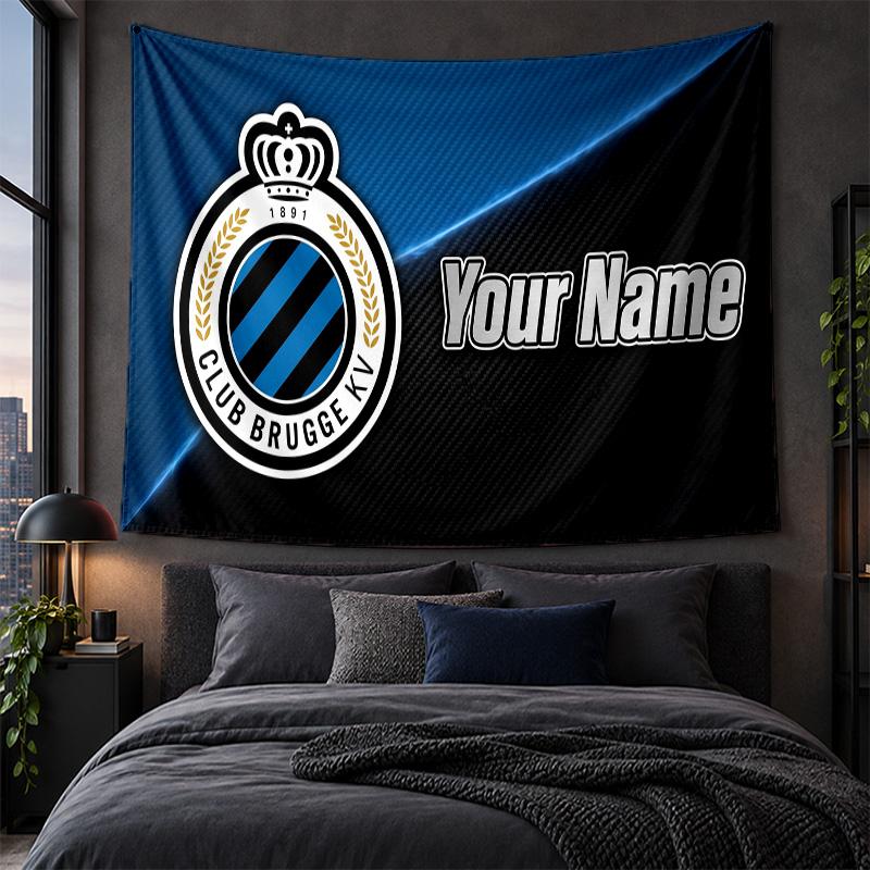 Personalized Tapestry Wall Hanging Club Brugge FC Pattern Art Background Cloth