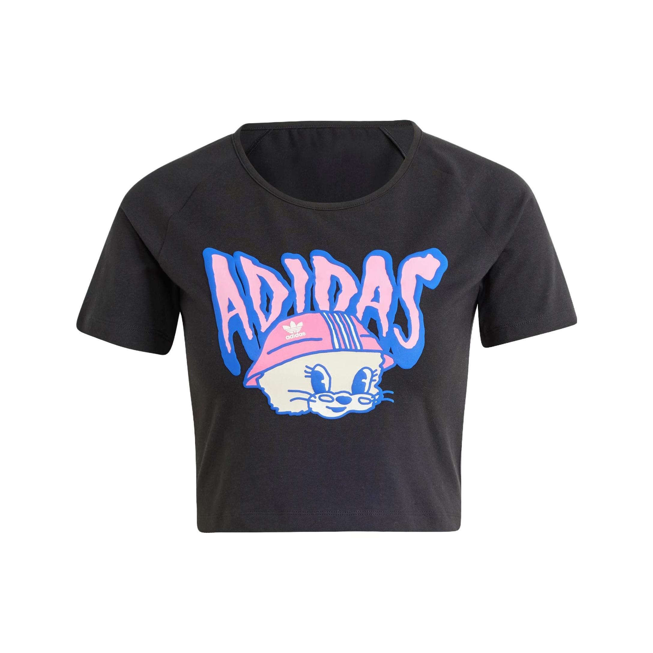 (WMNS) adidas Originals Graphic Baby T-shirt Asia Sizing Black Women s IV9298 XS