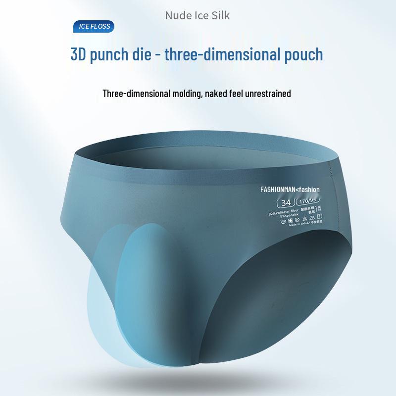 Herren Nahtlose Eis Seide Slips - Atmungsaktive, Antibakterielle Dreieck Unterwäsche
