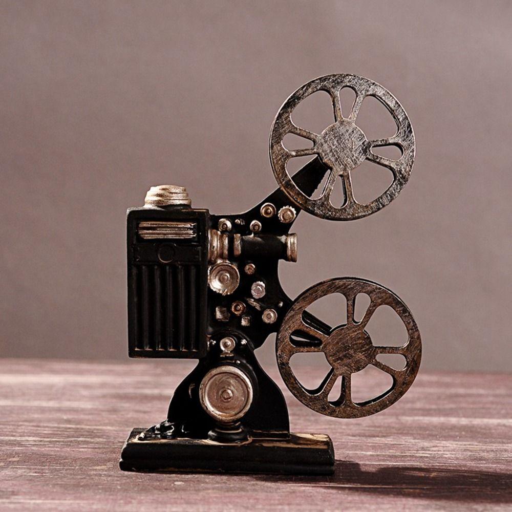 

Resin Craft Cinema Projector Ornaments Handmade Projector Model Cafe чорний