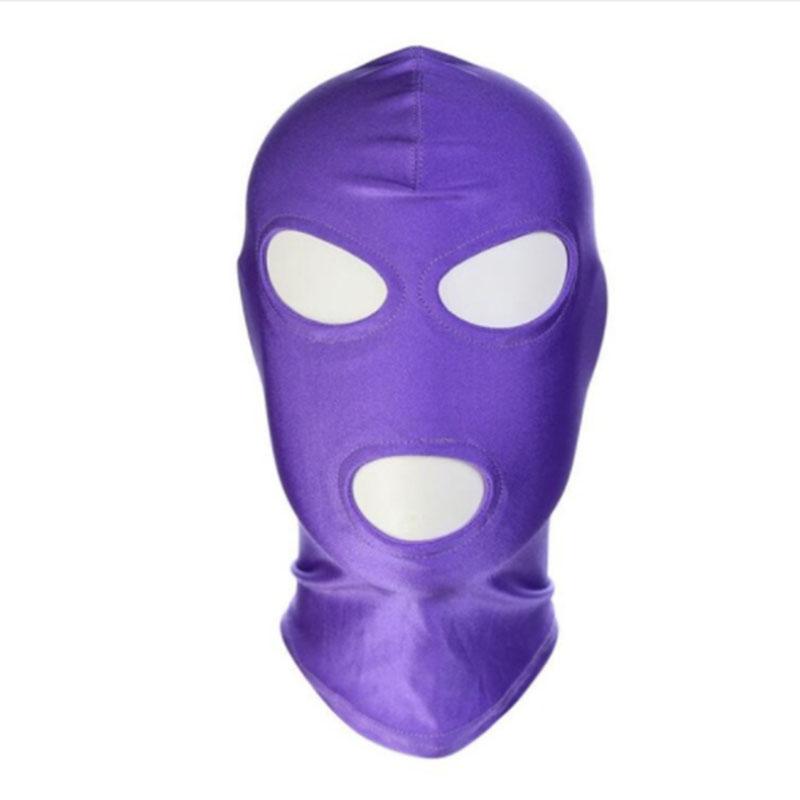 Slave Bdsm Bondage Head Mask PU Leather Hood SM Role Playing Game Erotic Party Mask Fetish Open Mouth and Eye Gimp Adult Sex Toy