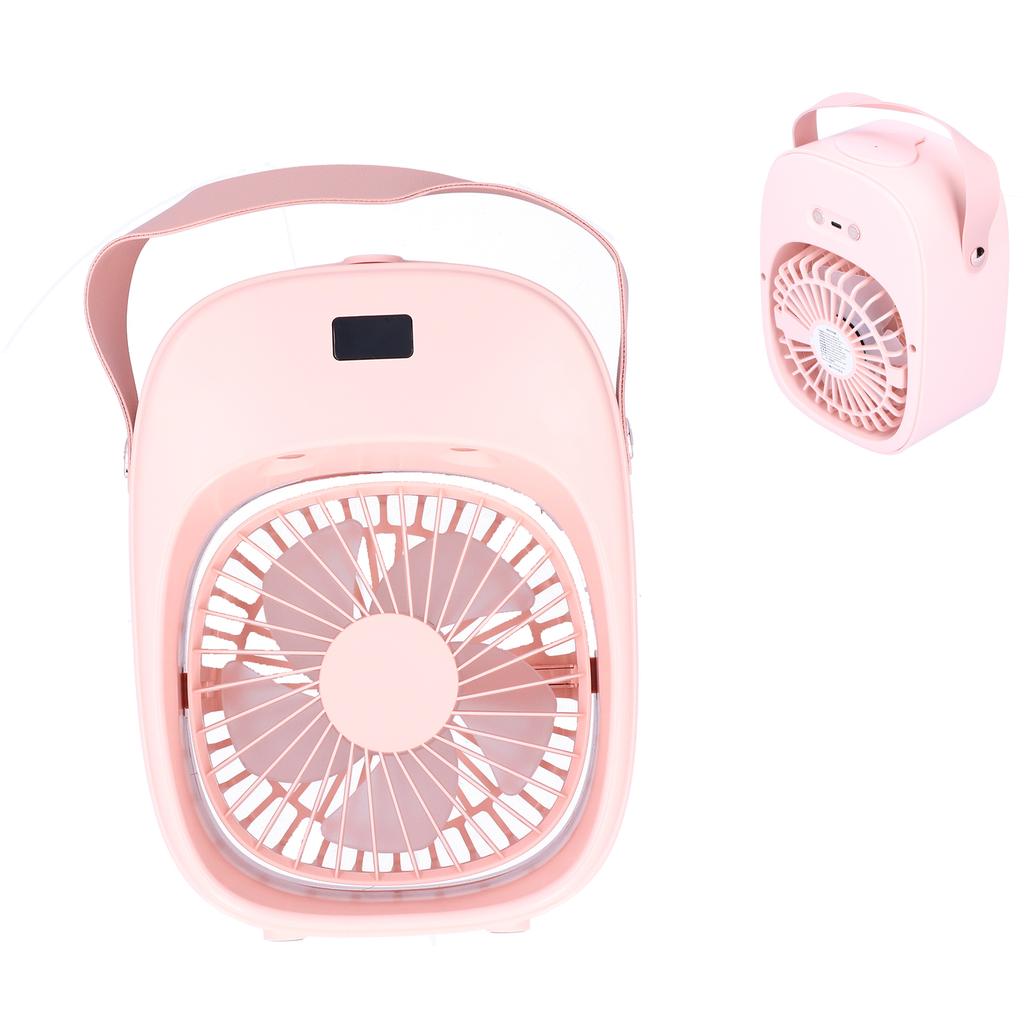 Adjustable Electric Fan Portable Spray Humidification Electric Fan for Home Outdoor DormitoryPink