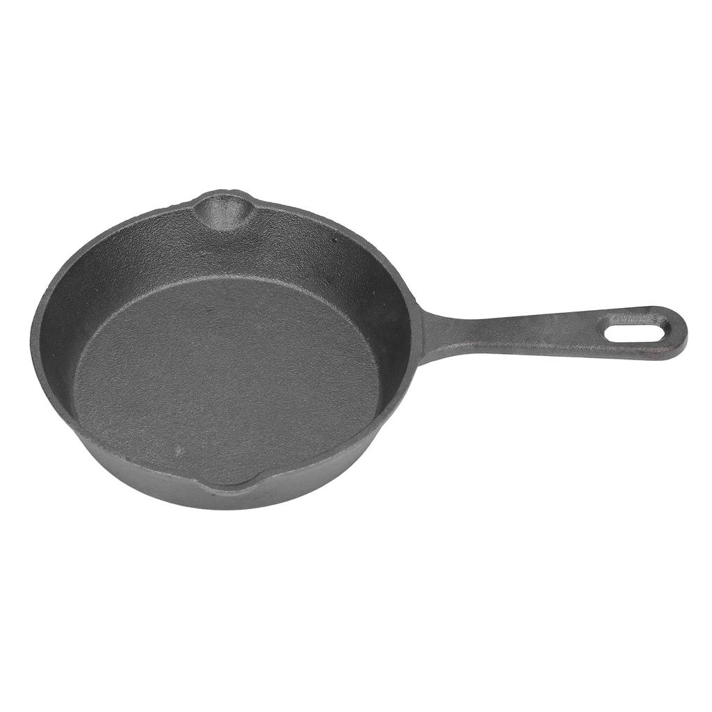 14CM Diameter Støpejern Mini Stekepanne Flatbunn Non-stick Stekepanne for Husholdningskjøkken