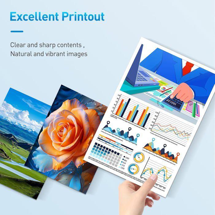 Cartouches d'encre - TRAHOO - 34 XL - Compatible Epson 34XL - Multipack 5 pièces - Noir et Couleurs