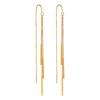 Korean Geometric Tassel Chain Titanium Steel Earrings