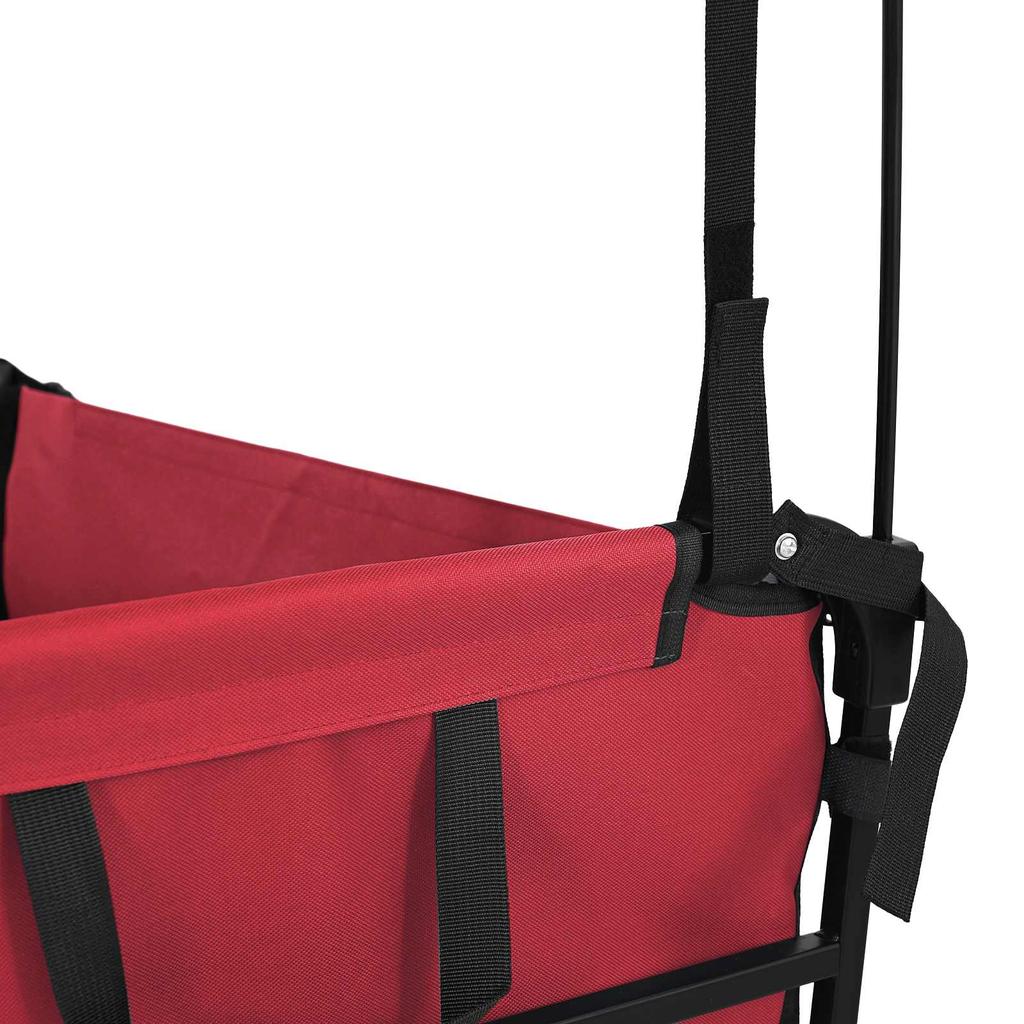 Folding Handcart Red 105 X 56.5 X 116 Cm Oxford Fabric