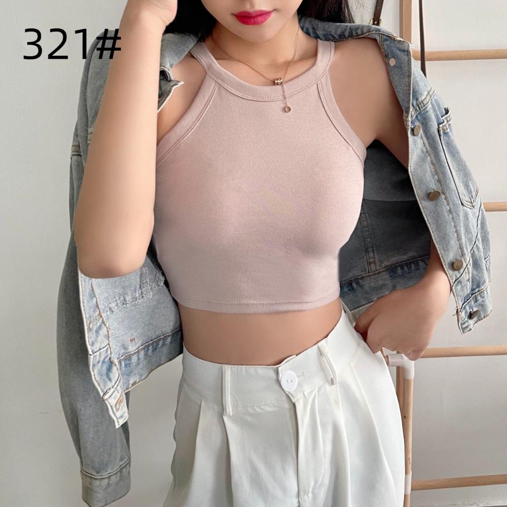 Strap Vest for Spring and Summer, Pure Cotton Back with Chest Cushion, Worn As A Base Layer, Sports Chest Wrap and Strapless Top for Women