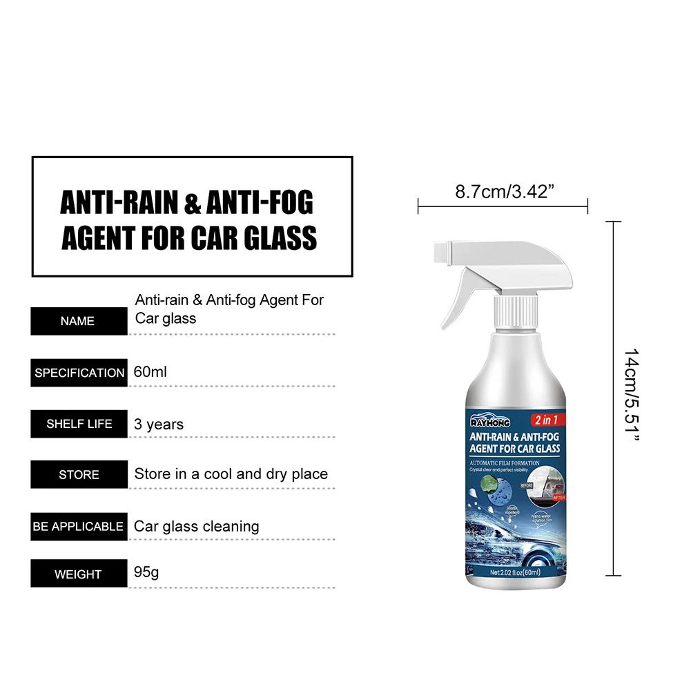 60ML Car Glass Rainproof Coating Agent Clear Easy Apply Water Repellent For Windshield Hydrophobic Coating Clean Car Accessories чёрный
