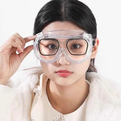 Ochranné brýle širokoúhlé nastavitelné ochrana očí čiré sklo brýle proti zamlžování měkké lehké brýle bezpečnostní brýle