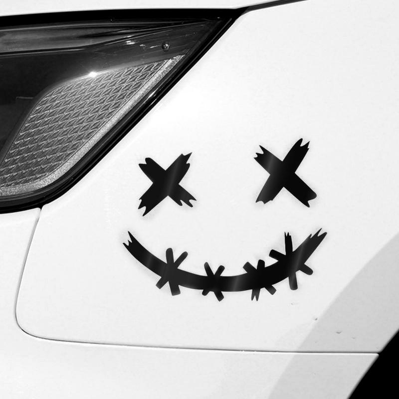 Wasserdichte Reflektierende Aufkleber Für Motorradhelm, Dämon Grinsendes Gesicht Aufkleber, Autokarosseriedekoration, Autoaufkleber, Laser