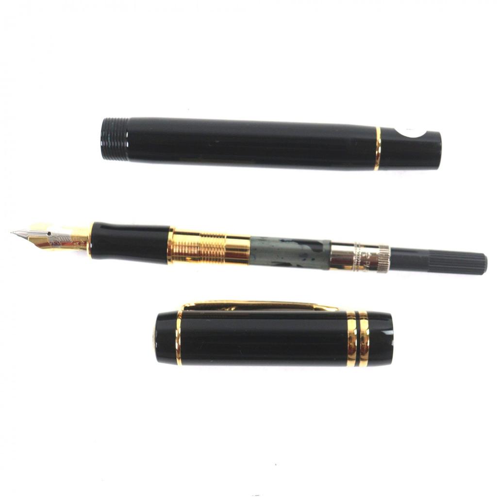 Very Good PARKER fountain pen Duofold Black GT Centennial Older Model black 18K Used