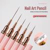 Nail Art Liner Pens - Ultra-fine Drawing Tool, 5-Piece French Brush Set with Needle Tip
