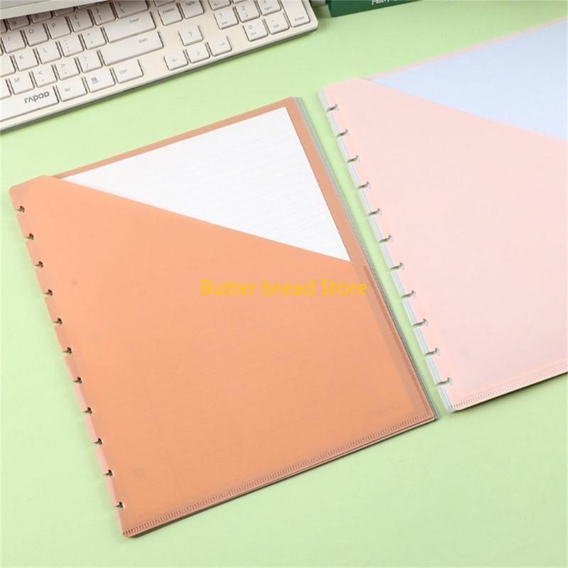 W89C 11-Loch Register mit Fronttasche Packung à 5 Stück für Ordner Notizbuch Journal Planer 3-fach gelochtes Nachfüllpapier