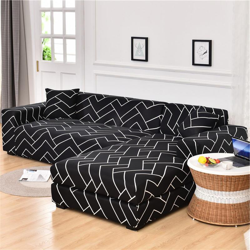 Please Order 2Pieces If Is L-shaped Corner Chaise Longue Sofa Cubre Sofa Elastic Couch Cover Stretch Sofa Covers for Living Room