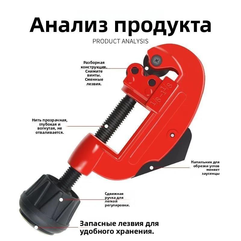 Manual Pipe Cutter for Plumbing and Electrical Workers Manual Bearing-Rotating 3-28mm Stainless Steel Pipe Cutter