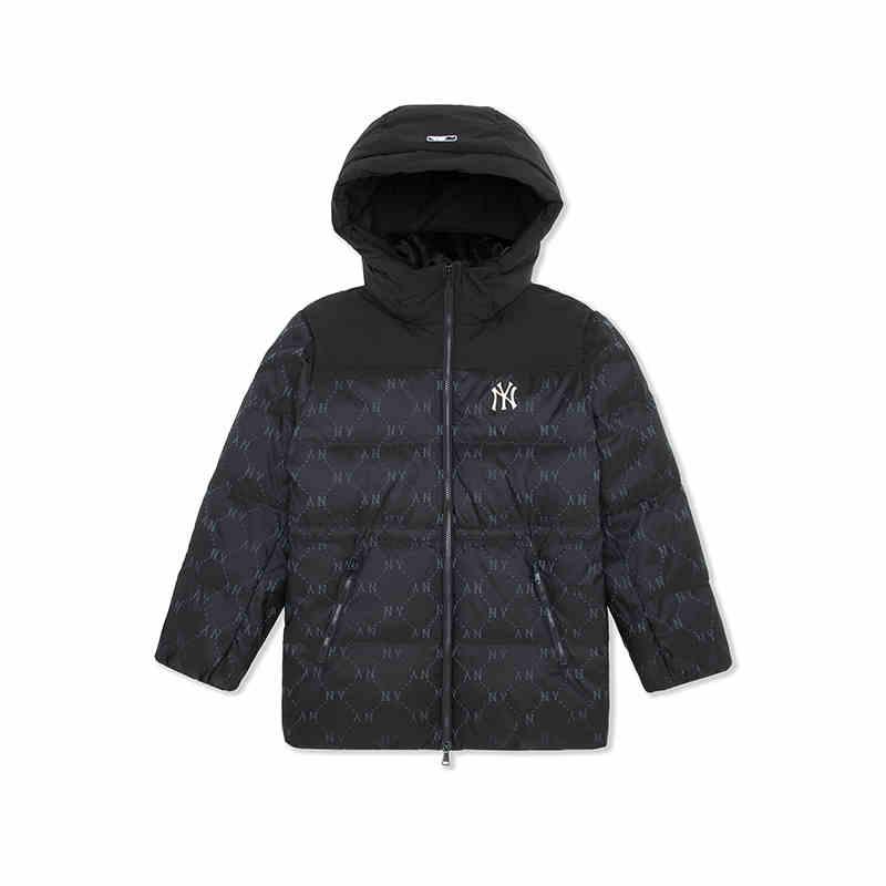 MLB New York Yankees Mode Warme Kapuzen-Daunenjacke Damenjacke Schwarz 3FDJM0146-50BKS XS black