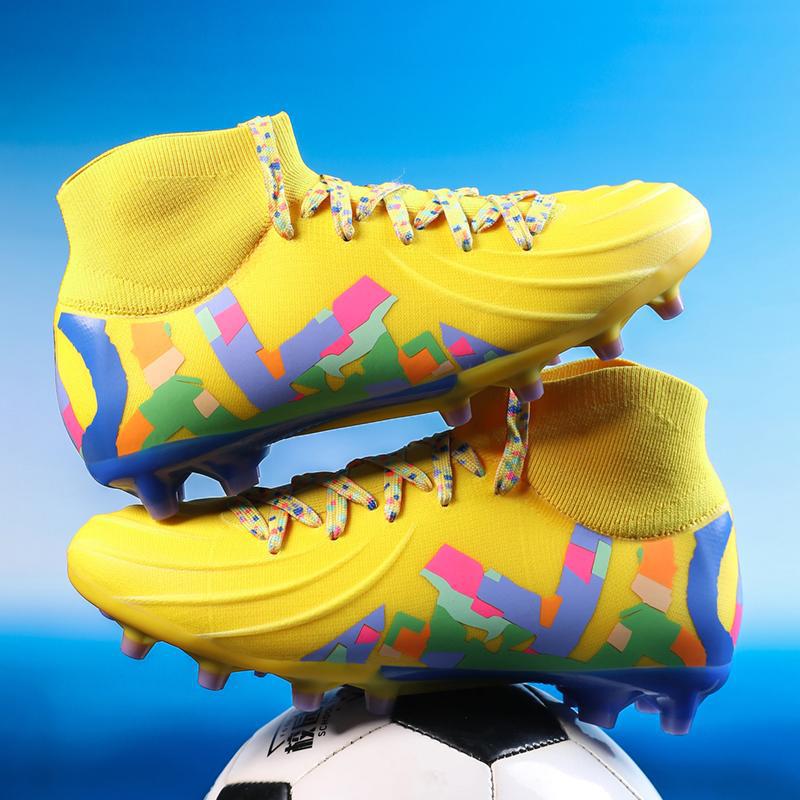 

Серия сломанных ногтей новые бесшовные летуче-тканые кроссовки для футбола с высоким верхом молодежные взрослые спортивные уличные студенческие кроссовки 46