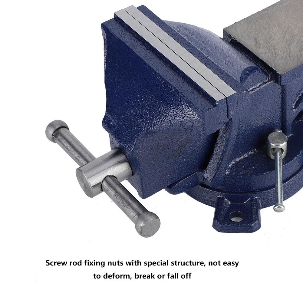 5  Bench Vise 360 Degrees  Swivel Base Heavy Duty Tabletop Clamp with Anvil