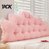 Bed Wedge with Elastic Straps Headboard Cushion Ruffle Trim, Dorm Pillow, Crown Shape, Large Backrest Support Pillow for College Bedroom Decor,