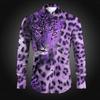 Men's Leopard Print Button Down Shirt Fashion Casual Men's Leopard Print New Design New Soft and Comfortable