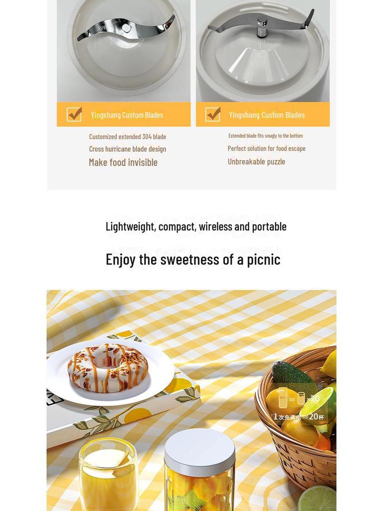 Kompakt elektrisk multifunksjons juicerkopp