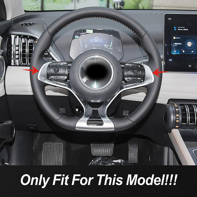 Car Styling Steering Wheel Frame Dcoration Cover Trim For BYD Yuan PLUS  Carbon Fiber Color Interior Accessories