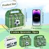 16Pcs 2 Colors Football Print Paper Boxes with Handle Hole Portable Gift Boxes for Wedding Candy Boxes Rectangle Mixed Color 16x9.5x17cm