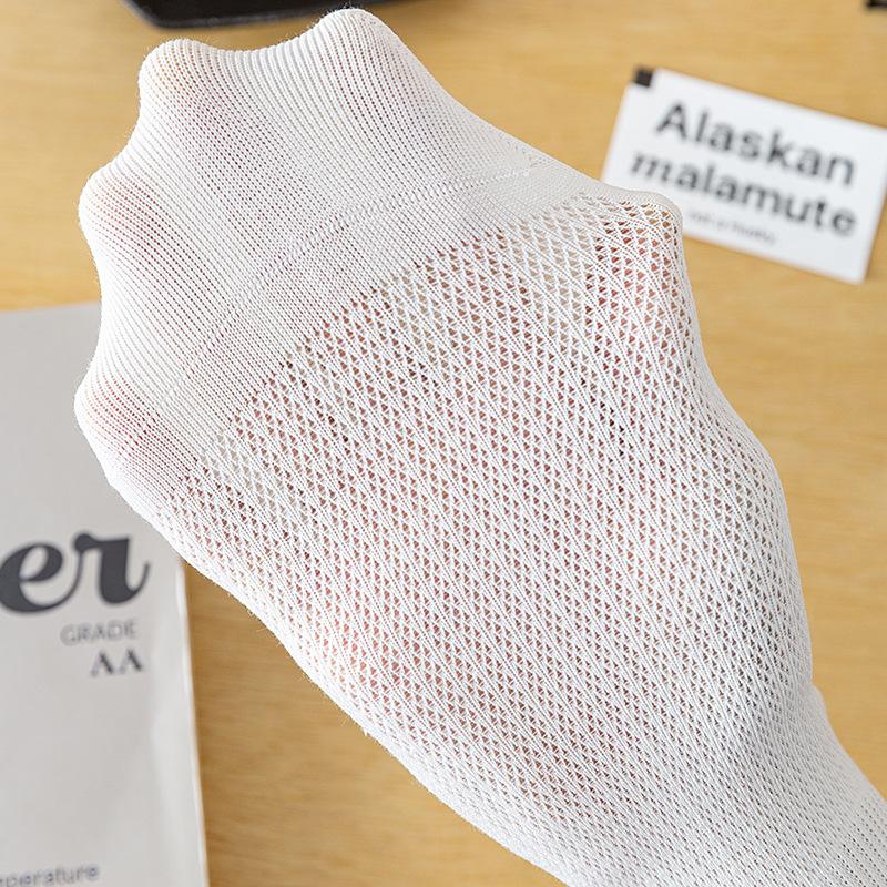 Men's Summer Thin Pure Color Simple All Build Collegiate Style Sports Socks