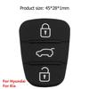 Car Replacement 3 Button Remote Key Fob Case Rubber Pad for Hyundai I10 I20 I30 IX35 for Kia K2 K5 Rio Sportage Flip Key Parts