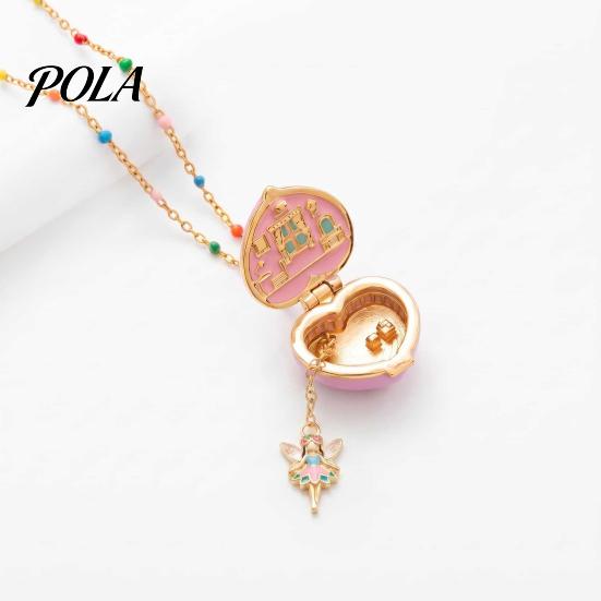 Openable Heart Charm Necklace, Box Pendant with Mini Figurine, Women Tiny Locket Gift for Wife Girlfriend Anniversary Sale Goods
