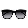 Saint Laurent Irregular Frame Sunglasses With Gold Ysl Logo Women Sunglasses Black 736455Y99561014