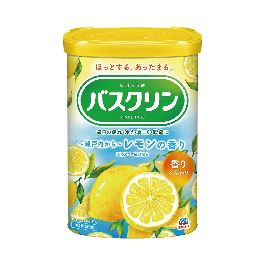 Bathclin Lemon Scent Bath Salts 600g 30 Powdered Bath Additive for Lemon Relieves Stiff and Lower Back 600 (approx. uses) Baths, Scent, Fatigue,