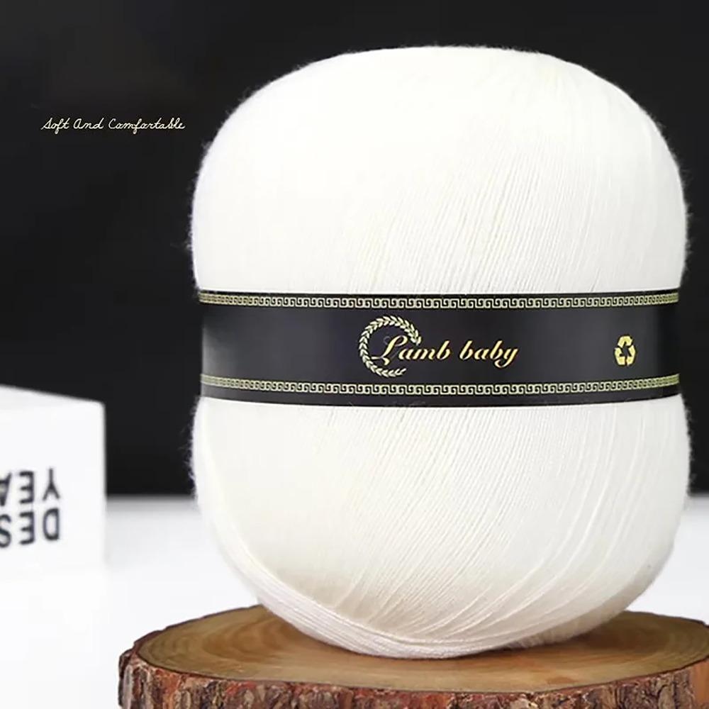 

Thin Lace Silk Cotton Yarn Knitting Supplies Crochet Yarn For Crocheting Knit Sweater Shawls WHITE