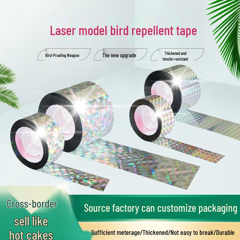 Reflective Laser Bird Repellent Tape - Flashing Ribbon to Scare Birds Away in Agricultural Settings