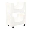 Storage Cart Large Capacity Thickened Mobile Storage Rack with Lockable Casters for Books Toys Seasoning Bottles