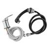 Chrome Single Handle Hand Shower With Hose Hairdressing Complete Chrome Fitting Fabric Hose Generous Hose Length