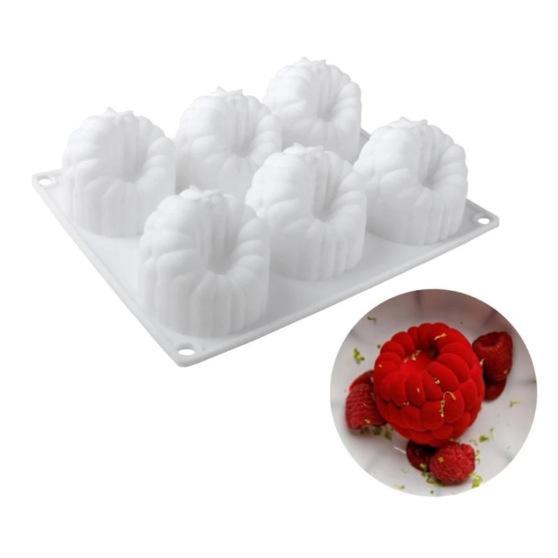 Raspberry Mousse Silicone Mold, In the French  Style Raspberry Shape for Chocolate Desserts and Baking