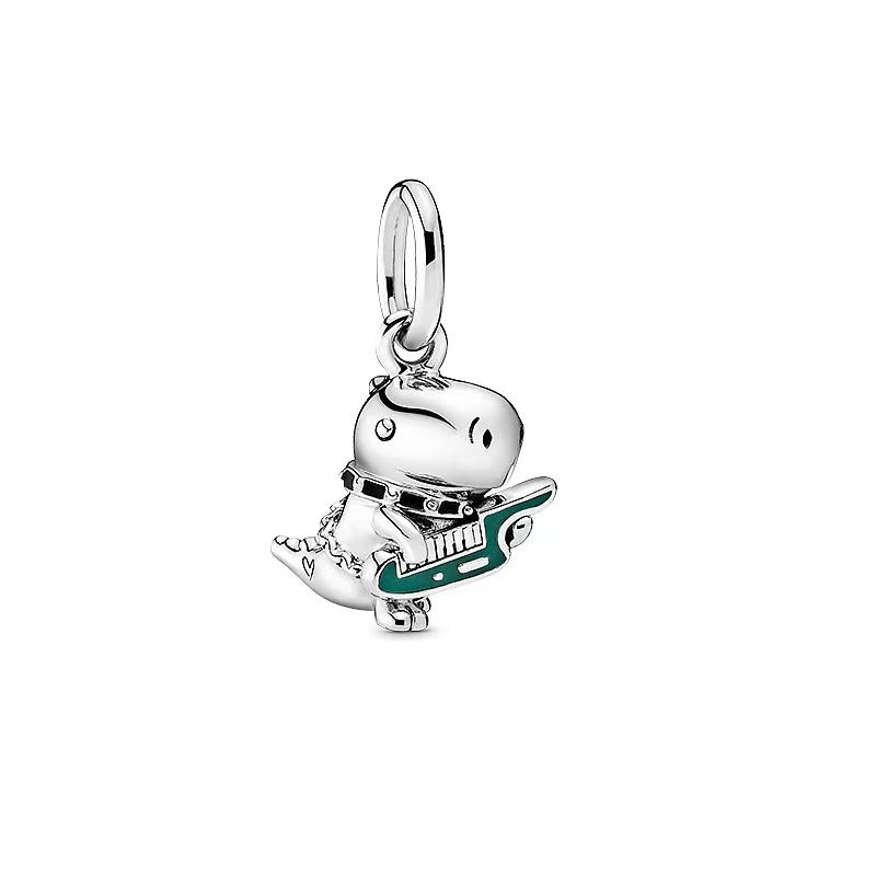 Animal Series Bead Dog Owl Turtle Fox Teddy Bear Dangle Charm Fit Original European 925 Sterling copper Bracelet DIYZircon Gift