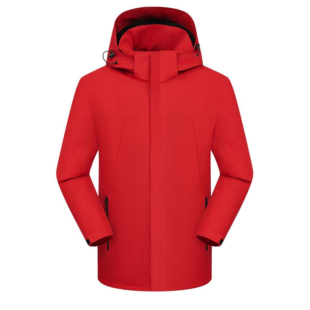 Personalized Windproof 3-in-1 Jacket: Solid Color, Custom Logo, Unisex Design, Thick Workwear