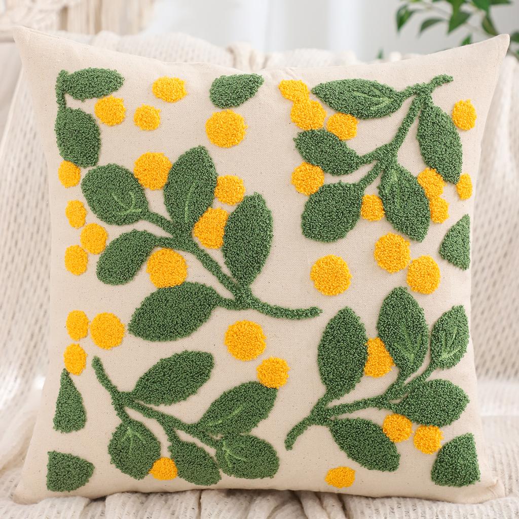 1 Stück Palmenbaum Bestickte Kissenhülle Leinwand Frühling Sommer Wohnzimmer Schlafzimmer Sofa Dekoration, Strandurlaub Stil