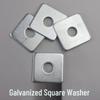 Thickened Galvanized Square Iron Washer - Four-Sided Flat Gasket