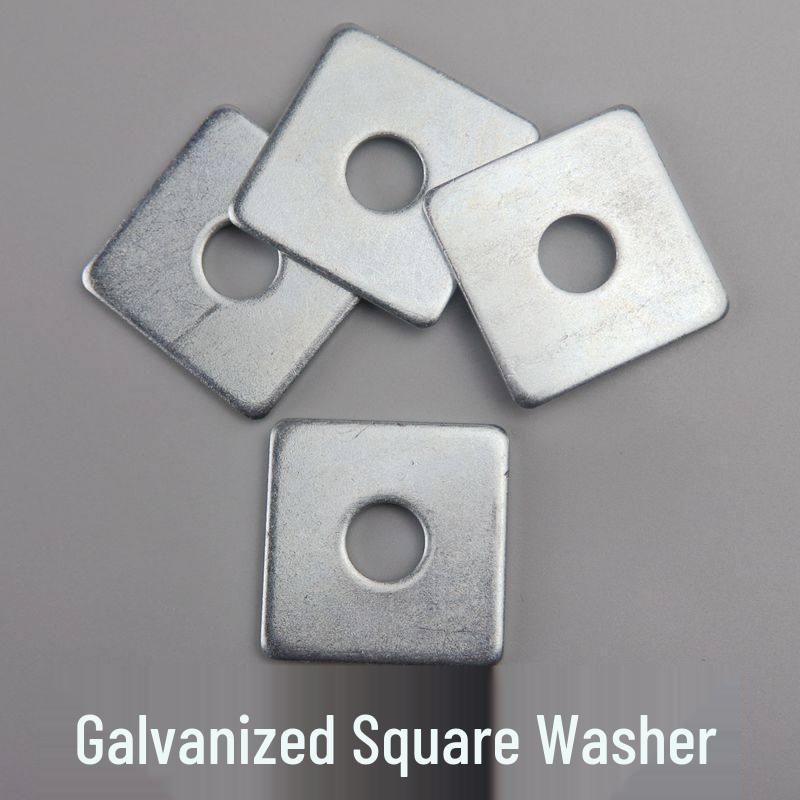Thickened Galvanized Square Iron Washer - Four-Sided Flat Gasket