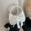 Small Bag Bow Shoulder Bag Women's Underarm Bag PU Crossbody Bag