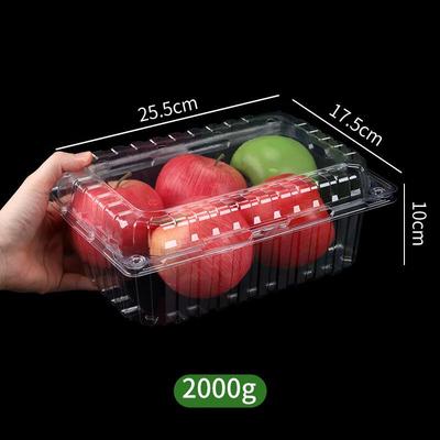 Disposable Transparent Plastic Takeaway Fruit Box with Lid