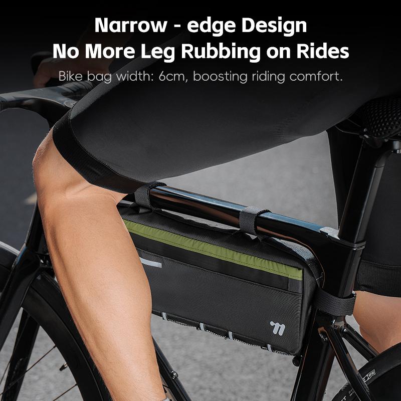 WEST BIKING Borsa da Bicicletta 2,6L Grande Capacità Borse per Attrezzi da Ciclismo Portatile Impermeabile Borsa Sotto il Tubo Superiore per Bici MTB Borsa da Custodia per Ciclismo
