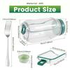 Salad Pod Multi-functional Food Storage Canister Portable Salad Jar with Lid Stainless Steel Fork Sealed Plastic Salad Container