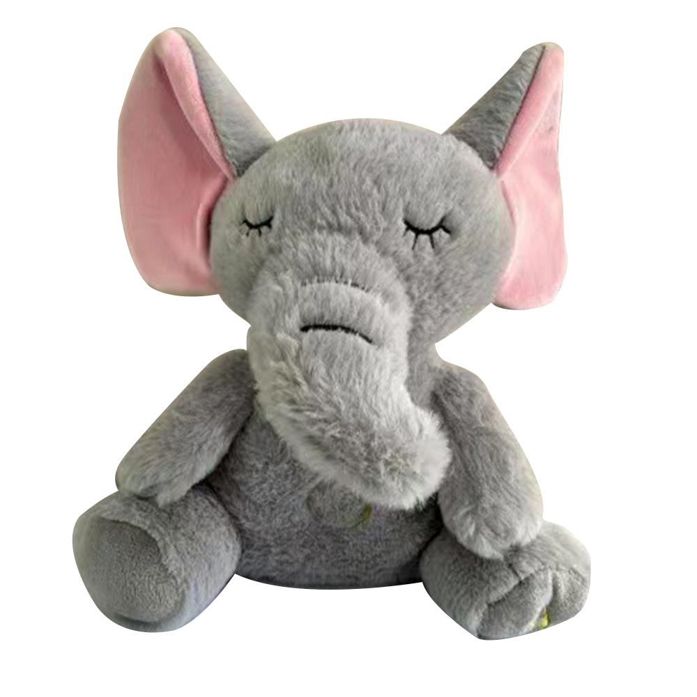 Baby Toy Breathing Soothing Koala Rabbit Doll Sleeping Companion Music And Light Toy Elephant Capybara Plush Doll Kids Gift