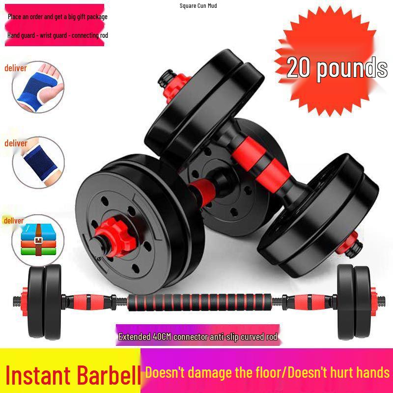 Adjustable Dumbbell & Barbell Set for Men - 10/20/30 kg
